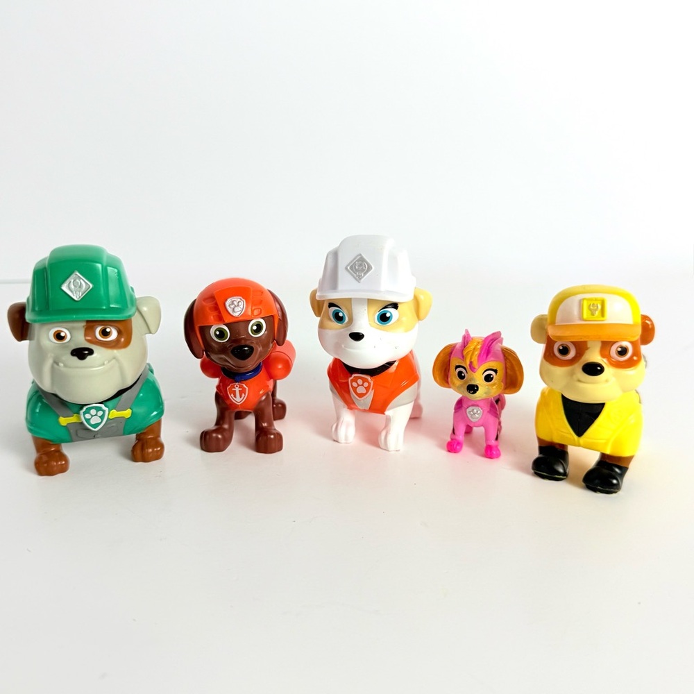 Paw Patrol Pup Squad 5 Figure Set Rubble Skye Aunty Crane Zumba G’Pa Gravel